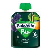 BoboVita Bio, mus gruszka z suszoną śliwką, 6 m+, 80 g