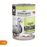 Zestaw 12 x Wiejska Zagroda Kaczka, mokra karma dla kotów, 400 g