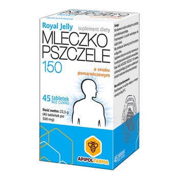 Royal Jelly Mleczko Pszczele 150, tabletki, 45 szt.