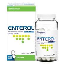 Enterol, 250 mg, lek probiotyczny, kapsułki, 30 szt.