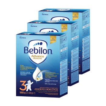 Zestaw 3x Bebilon Advance 3 Junior,  mleko mod., proszek, 1000 g