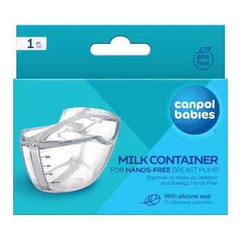 Canpol Babies, pojemnik na mleko do laktatora muszlowego Hands-free, 120 ml, 1 szt.