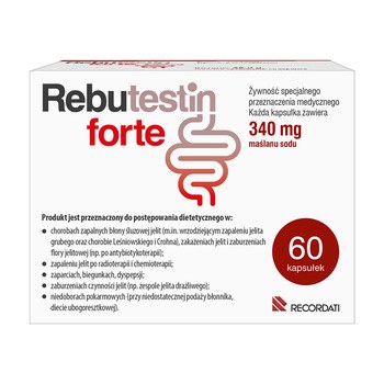 Rebutestin Forte, 340 mg maślanu sodu, kapsułki, 60 szt.