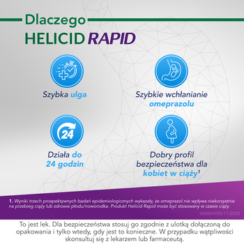 Helicid Rapid, 20 mg, kapsułek twardych, 14 szt.