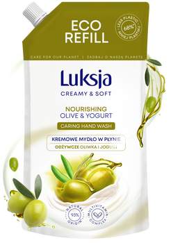 Luksja Creamy & Soft, odżywcze mydło w płynie, Oliwka i Jogurt, refill, 900 ml