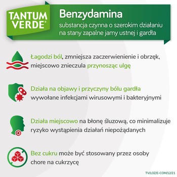Tantum Verde smak miodowo-pomarańczowy 3 mg, pastylki twarde, 20 szt.