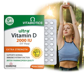 Vitabiotics Ultra Vitamin D3 2000 IU, tabletki, 96 szt.