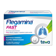 Flegamina Fast, 8 mg, tabletki ulegające rozpadowi w jamie ustnej, 20 szt