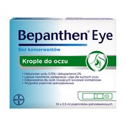 alt Bepanthen Eye, krople do oczu, pojemniki jednodawkowe, 0,5 ml, 10 szt.