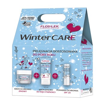 Zestaw Promocyjny Flos-Lek Winter Care, krem ochronny do twarzy, 50 ml + krem do rąk, 50 ml + pomadka do ust SPF 20, 1 szt.