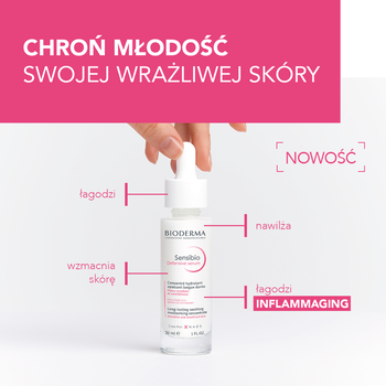 Zestaw Bioderma Sensibio Defensive, łagodzące serum nawilżające, 30 ml + krem do skóry wrażliwej i ultrawrażliwej, 40 ml