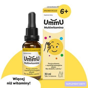 UmmU Multiwitamina 6+, płyn, smak pomarańczowy, 30 ml