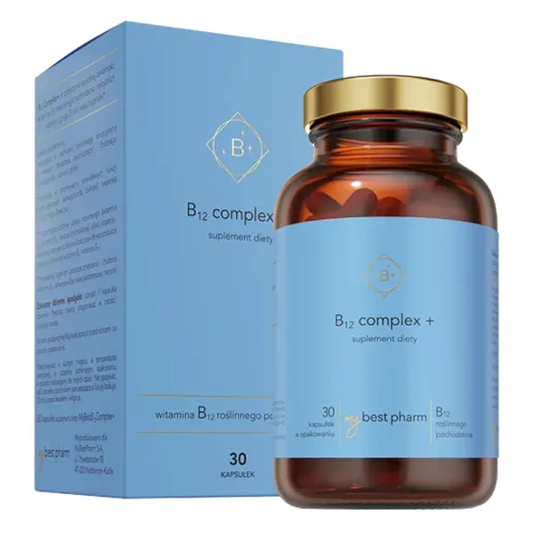Witamina B12 Complex + 100 µg 30 kapsułek [MyBest] - MyBest