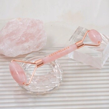 Crystallove, masażer do twarzy z kwarcu różowego, 1 szt.