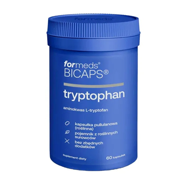 L-триптофан ForMeds Bicaps Tryptophan 500 мг, настроение и спокойствие, 60 капсул
