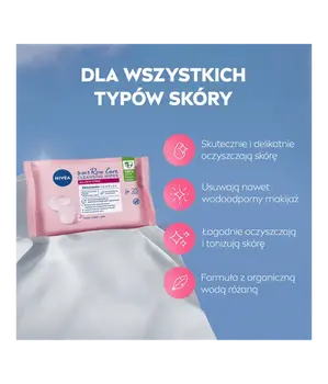 Nivea Rose Touch, chusteczki micelarne, 25 szt