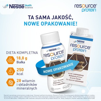 Resource Protein, płyn o smaku czekoladowym, 4 x 200 ml