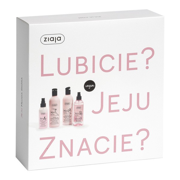 Ziaja Zestaw Ziaja Jeju, żel do ciała, 300 ml + mgiełka do twarzy i ciała, 200 ml + szampon, 300 ml + dwufazowa odżywka do włosów w sprayu, 125 ml