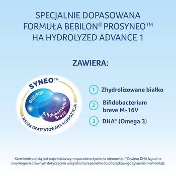 Bebilon Prosyneo HA 1 Hydrolyzed Advance, mleko modyfikowane od 1. miesiąca życia, 400 g