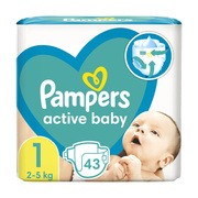 alt Pampers Active Baby 1 (2-5 kg),  pieluszki jednorazowe, 43 szt.