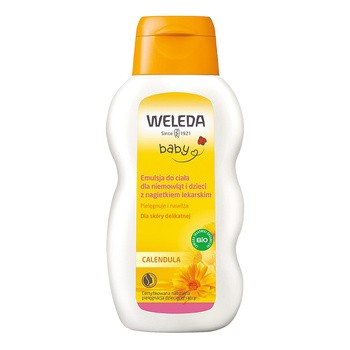Weleda Calendula, emulsja do ciała dla niemowląt i dzieci z nagietkiem lekarskim, 200 ml