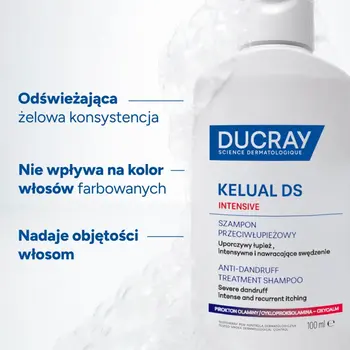 Ducray Kelual DS Intensive, szampon przeciwłupieżowy, 100 ml