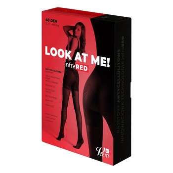 Look At Me! by Veera, rajstopy antycellulitowe, 40 DEN, kolor czarny, rozmiar M