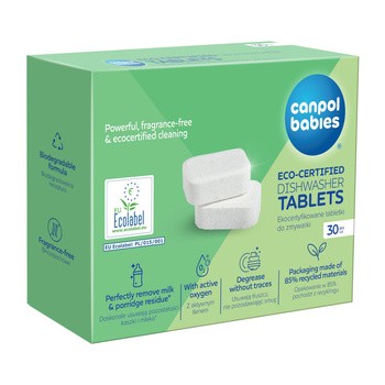 Canpol Babies Ekocertyfikowane tabletki do zmywarki, 30 szt.