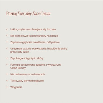 Sord Everyday Face Cream, lekki nawilżający krem do twarzy, 50 ml