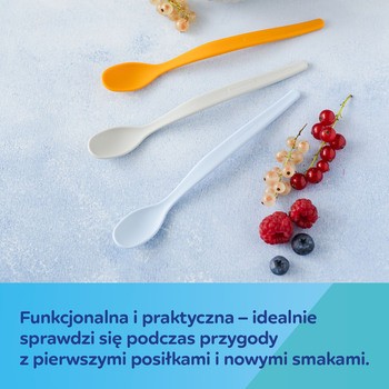 Canpol Babies, zestaw 3 pierwszych łyżeczek do karmienia, niebieski, 1 szt.