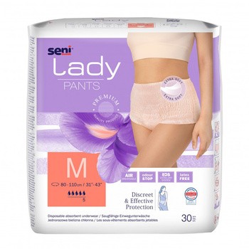 Seni Lady Pants, majtki chłonne, rozmiar M, 30 szt.