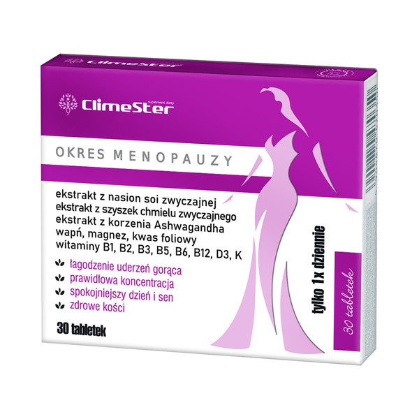 ClimeSter Kompleks witamin dla kobiet w menopauzie 30 tabletek [ClimeSter] - ClimeSter