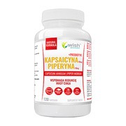 Kapsaicyna 10 mg + Piperyna 10 mg + Prebiotyk, kapsułki, 120 szt.