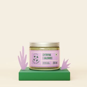 Mydlarnia 4Szpaki, Rozświetlający peeling cukrowy, cytryna i jałowiec, 250ml