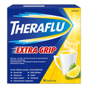 Theraflu ExtraGRIP, 650mg+10mg+20mg, proszek w saszetkach do sporządzania roztworów doustnych, 10 szt.