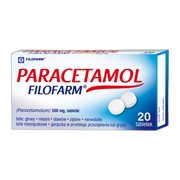 Paracetamol Filofarm, 500 mg, tabletki, 20 szt