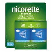 Nicorette Coolmint, 4 mg, tabletki do ssania, 80 szt.