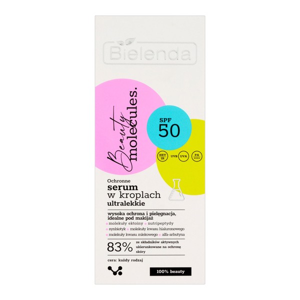 Bielenda Professional Bielenda Beauty Molecules, ochronne ultralekkie serum w kroplach, SPF50, 30 ml — Inhaltsstoffe und Bewertung