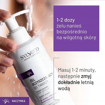 Sylveco Dermo Naczynka, żel oczyszczający do twarzy, 200 ml