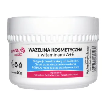 New Anna Cosmetics, wazelina kosmetyczna z witaminami A+E, 50 g
