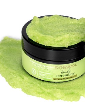 Soraya Body Ceremony, wygładzający pistacjowy scrub do ciała, 200 g