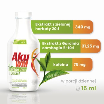 Akuna AkuWM Zielona Herbata, płyn, 480 ml