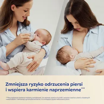 Canpol Babies Natural Shape, butelki ze smoczkiem dwustrefowym, 260 ml, przepływ wolny, 2 szt.
