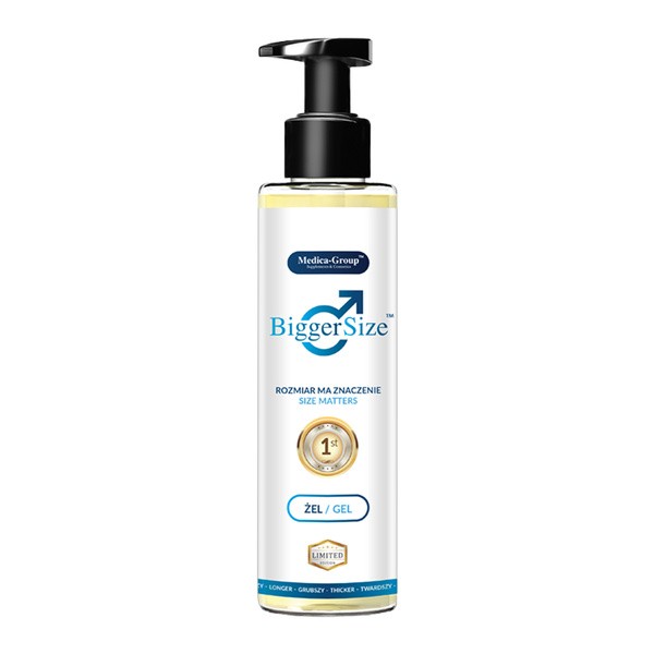 Medica Group BiggerSize, żel na powiększenie i pogrubienie penisa, 150 ml — Składniki i ocena