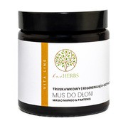 BeeHerbs, regenerująco-odżywczy mus do dłoni, truskawkowy, 100 ml
