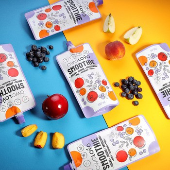 Owolovo Smoothie Jabłko-Jagoda-Brzoskwinia, 250 ml