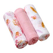 BabyOno, naturalne pieluszki z włókien bambusa, kolor różowy, 3 szt.        