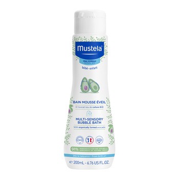 Mustela Bebe-Enfant, płyn „Bąbelkowa Kąpiel” z organicznym awokado, 200 ml