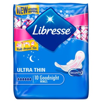 Libresse Goodnight (Ultra Thin), podpaski, 10 szt.