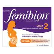 Femibion 2 Ciąża, tabletki powlekane + kapsułki miękkie, 28 szt. + 28 szt.        